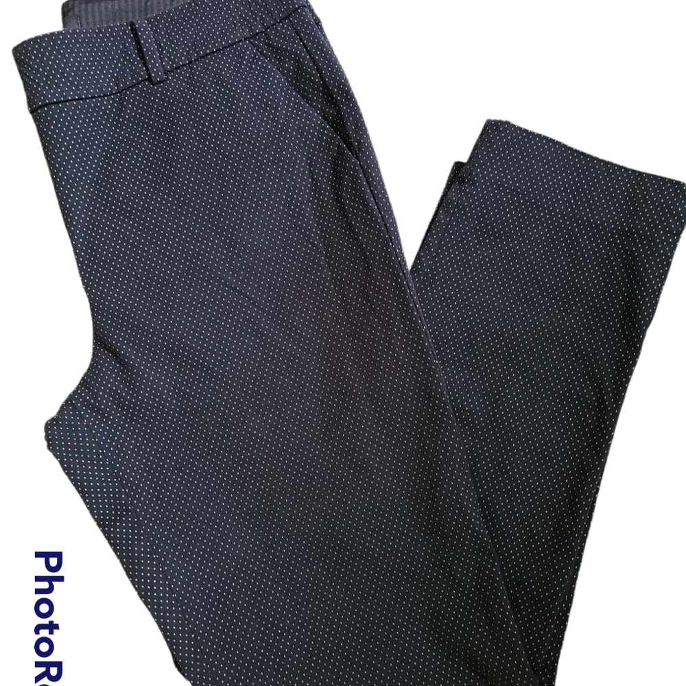 Talbots Hampshire Ankle Pant Black/White Size 10